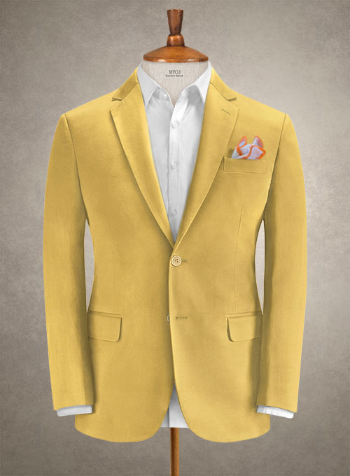 Caccioppoli Cotton Gabardine Yellow Suit