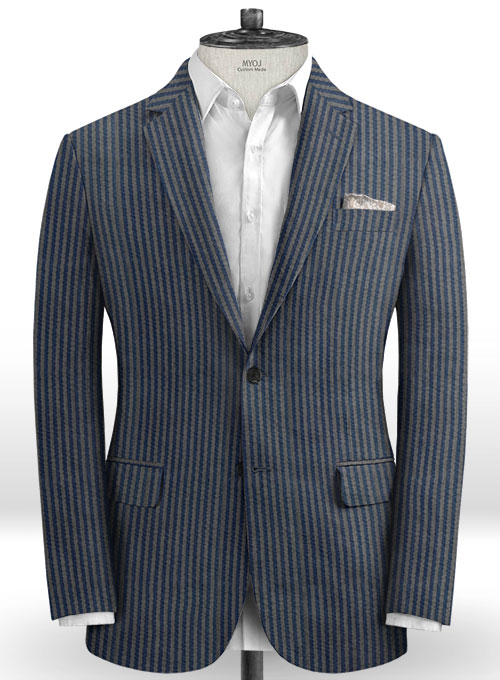 Caccioppoli Seersucker Canzo Suit