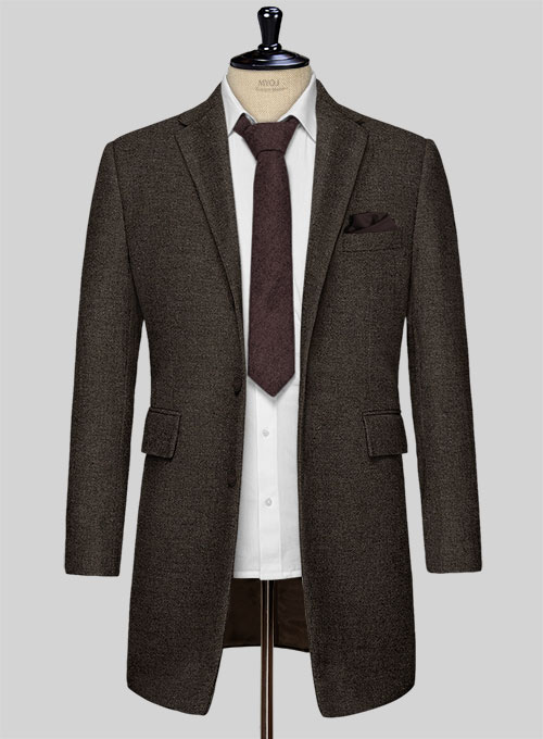 Carre Brown Tweed Overcoat