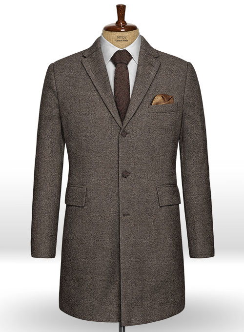 Carre Brown Tweed Overcoat Carre Brown Tweed Overcoat