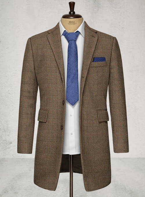 Como Checks Tweed Overcoat