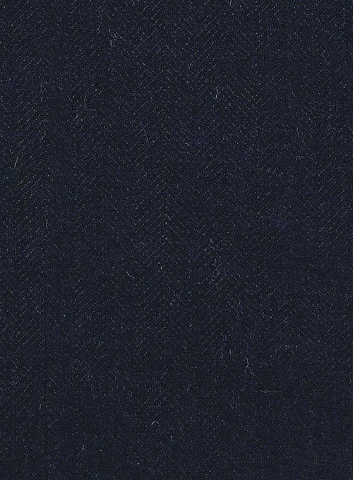 Deep Blue Herringbone Tweed Suit