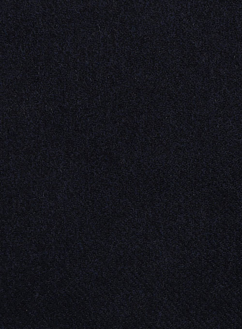 Deep Blue Heavy Tweed Pea Coat - Click Image to Close