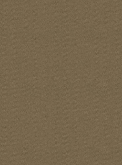 Dark Beige Feather Cotton Canvas Stretch Suit
