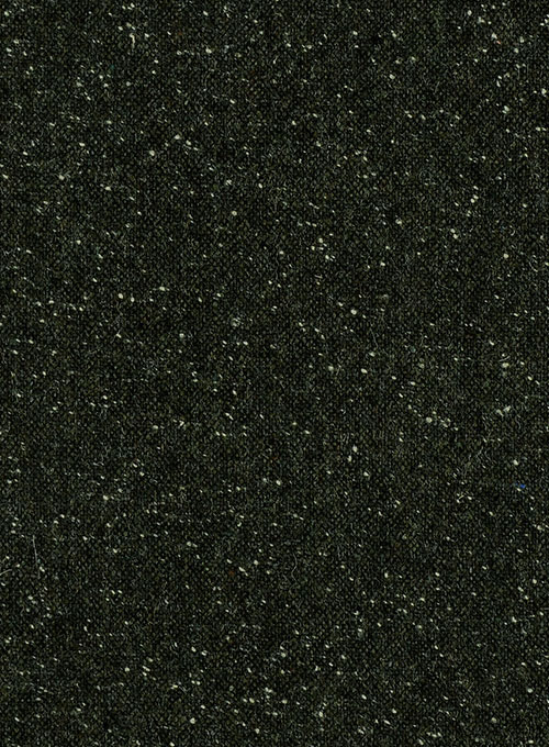 Dark Olive Flecks Donegal Tweed Overcoat - Click Image to Close