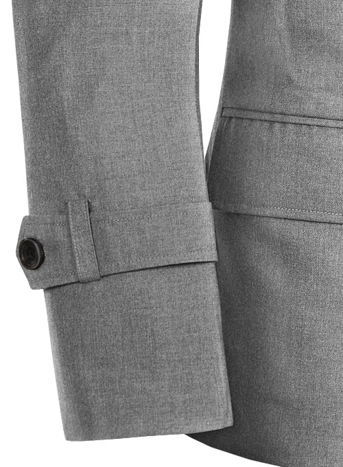 Frosted Mid Gray Terry Rayon Overstyle Jacket - Click Image to Close