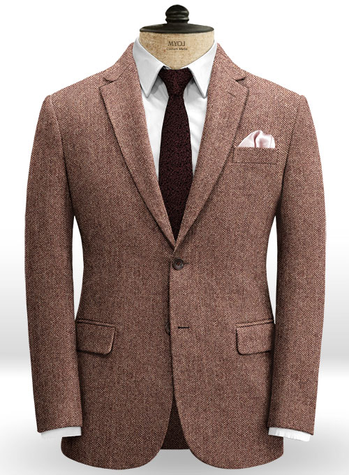 Galway Wine Herringbone Tweed Suit : Made To Measure Custom Jeans For ...