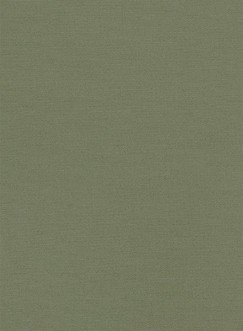 Green Feather Cotton Canvas Stretch Suit