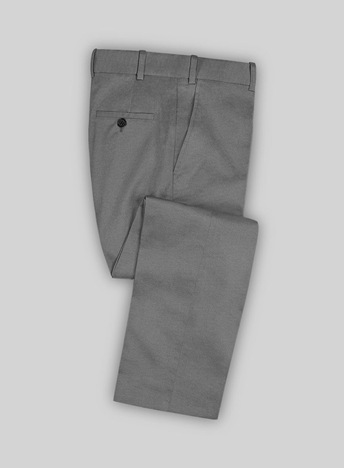 Gray Feather Cotton Canvas Stretch Suit