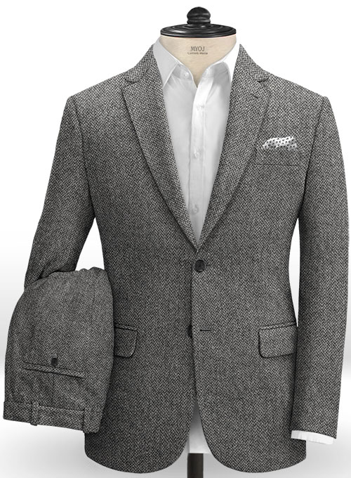 Harris Tweed Barley Gray Suit : Made To Measure Custom Jeans For Men ...