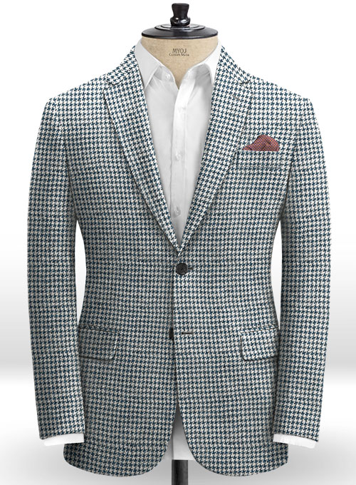 Harris Tweed Houndstooth Indi Blue Suit