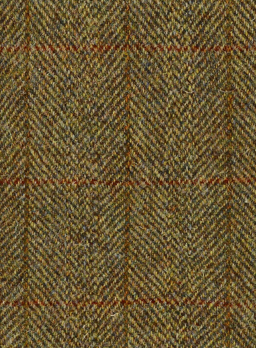 Harris Tweed Country Brown Check Pea Coat