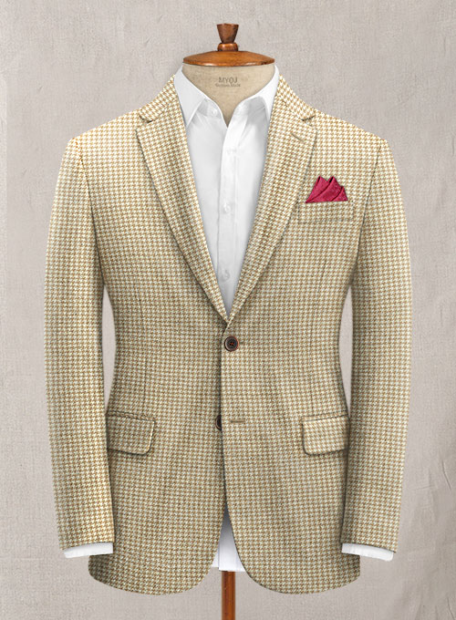 Houndstooth Beige Tweed Suit