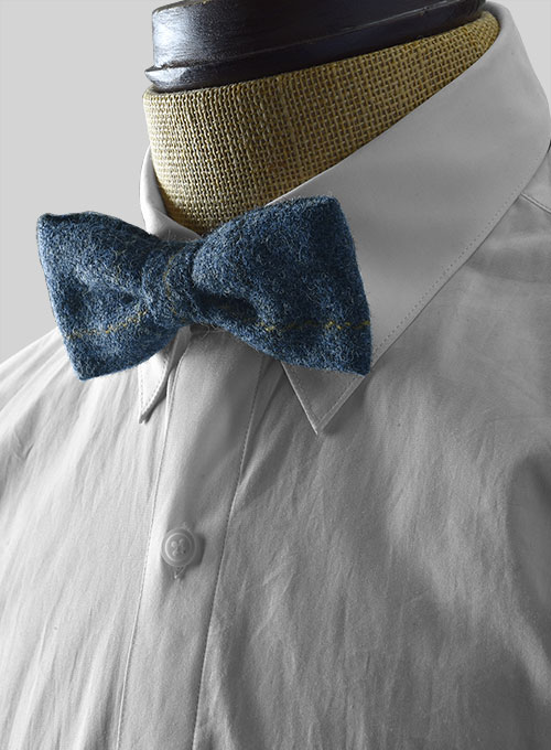 Harris Tweed Bow - Gordon Blue