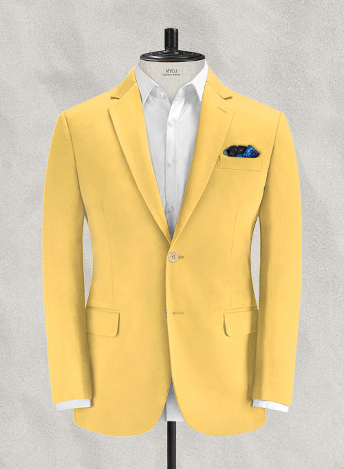 Italian Biella Yellow Cotton Suit