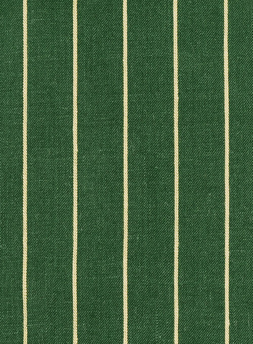 Italian Green Stripe Linen Suit