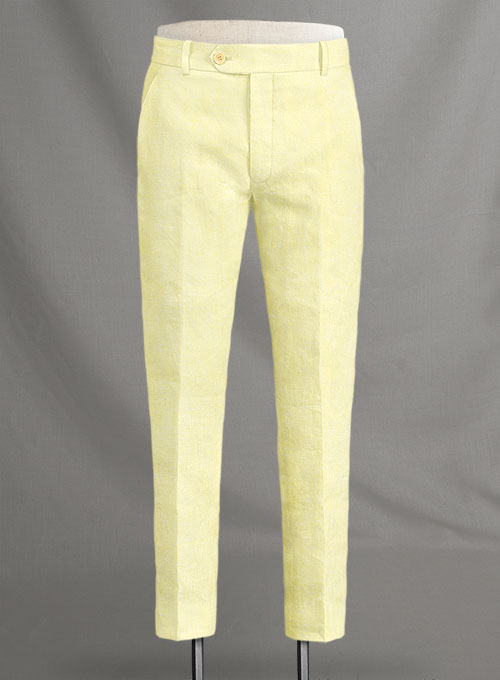 Italian Linen Melon Yellow Suit