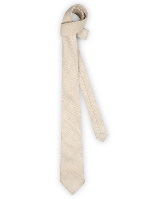 Italian Linen Tie - Magna Beige