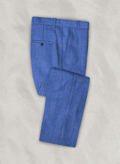 Italian Linen Milled Indigo Blue Suit