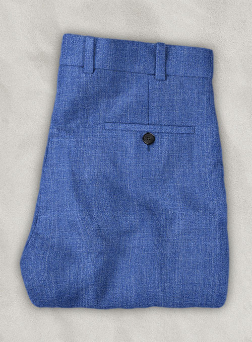 Italian Linen Milled Indigo Blue Suit
