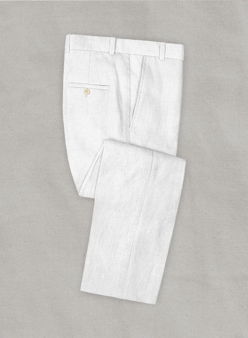 Italian Linen White Herringbone Suit