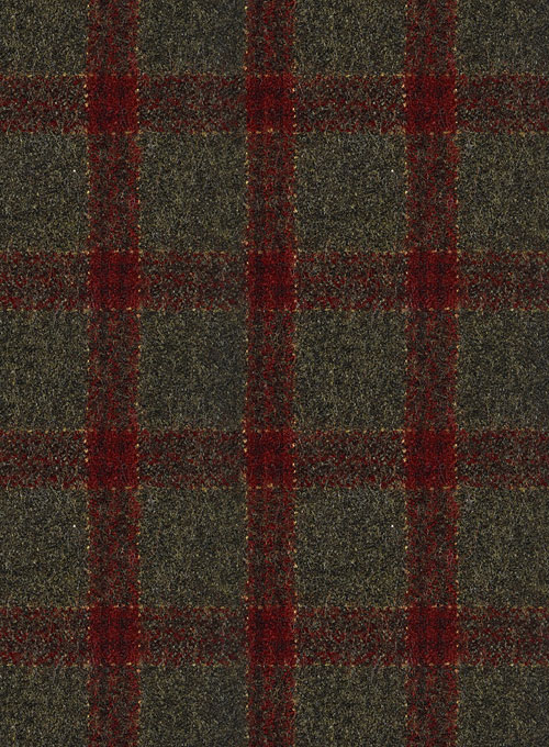 Italian Jacopi Melange Green Tweed Pea Coat