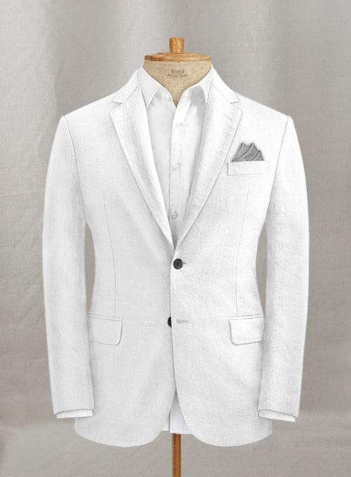 Italian Linen Cavalry White Suit