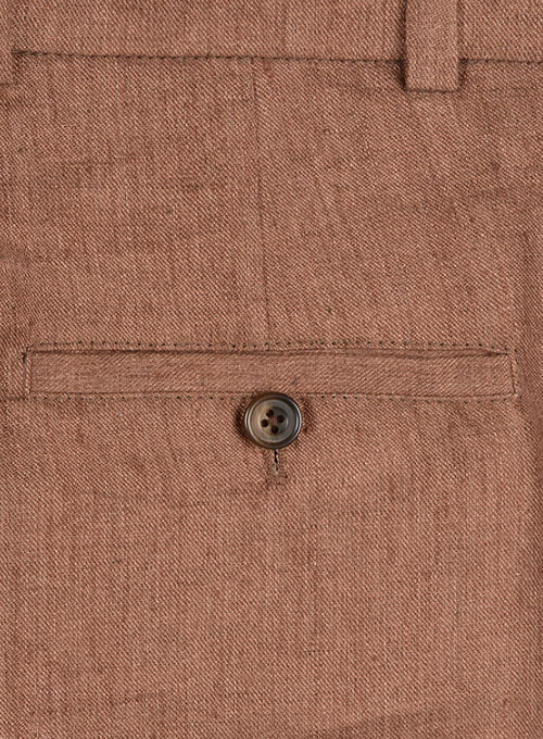 Italian Brown Twill Linen Suit