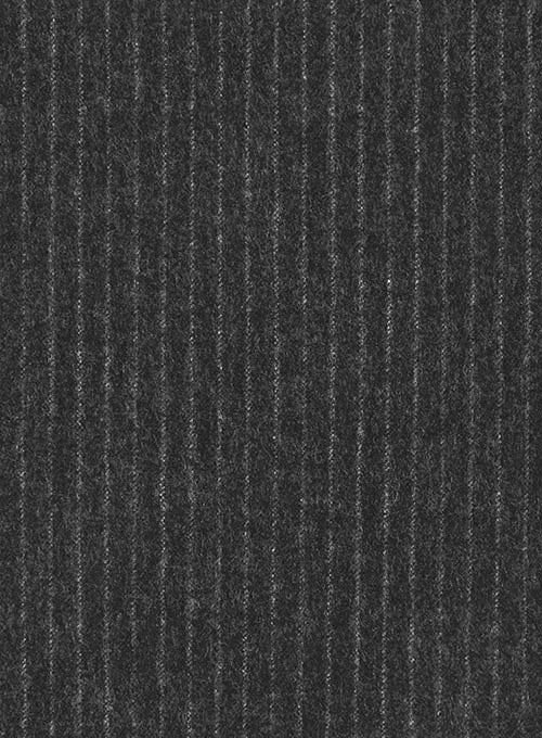 Light Weight Charcoal Stripe Tweed Overcoat