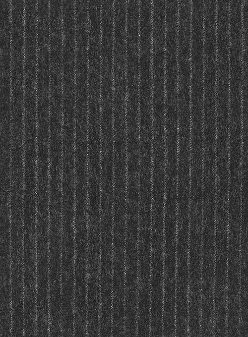 Light Weight Charcoal Stripe Tweed Pea Coat