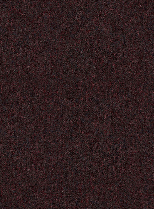 Light Weight Melange Wine Tweed Overcoat