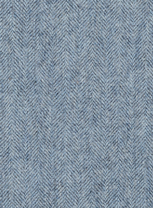 Light Blue Herringbone Tweed Overcoat Light Blue Herringbone Tweed Overcoat