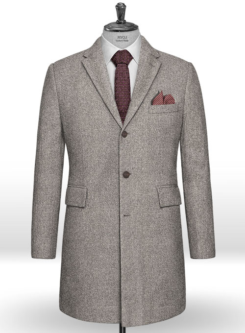 Light Weight Brown Tweed Overcoat Light Weight Brown Tweed Overcoat