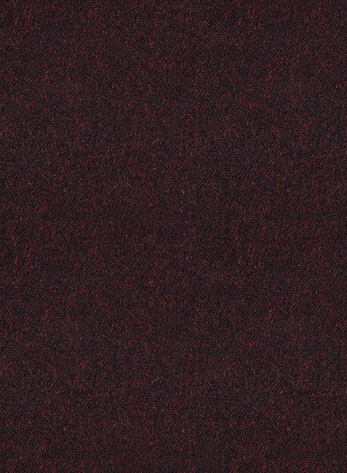 Light Weight Melange Wine Tweed Overcoat - Click Image to Close