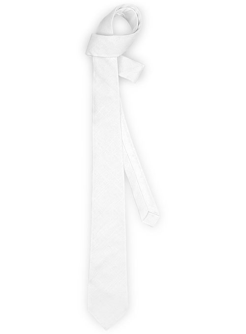 Linen Tie - Tropical White