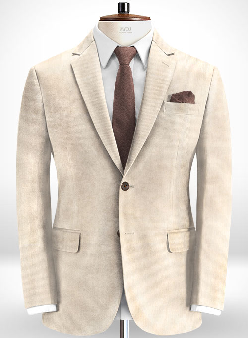 Light Beige Corduroy Suit