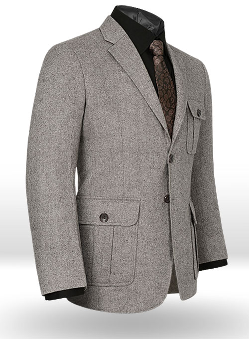 Lt Wt Brown Tweed Danish Style Sports Coat Made To Measure Custom