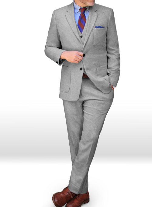 Light Weight Light Gray Tweed Suit : Made To Measure Custom Jeans For ...
