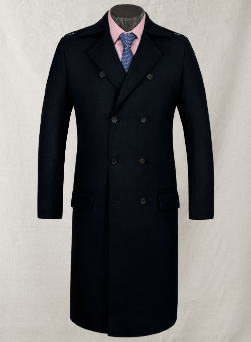 Light Weight Navy Couture Tweed GQ Trench Coat : Made To Measure Custom ...