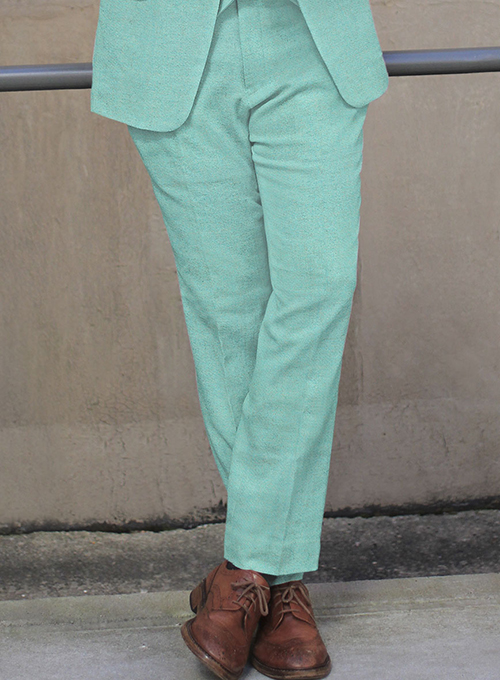 Melange Aqua Blue Tweed Suit