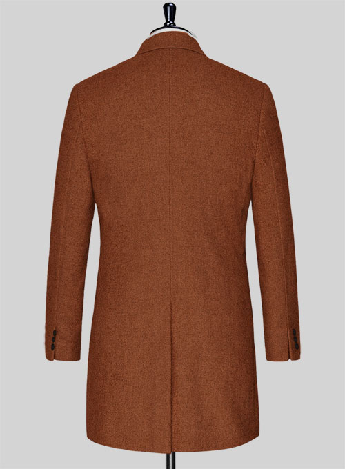 Melange Rust Tweed Overcoat
