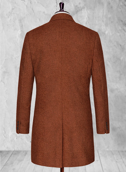 Melange Titan Rust Tweed Overcoat - Click Image to Close
