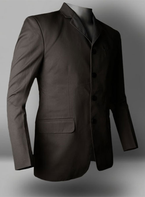 Mid Gray Peached Twill Jacket
