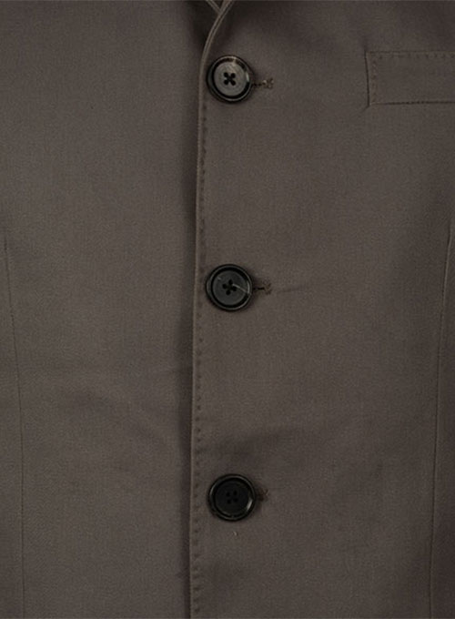 Mid Gray Peached Twill Jacket