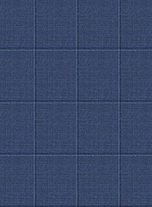 Napolean Pane Blue Wool Suit