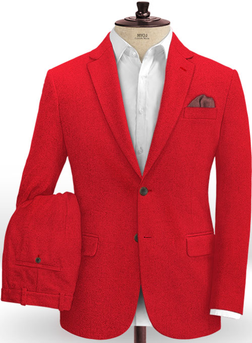 Naples Red Tweed Suit MakeYourOwnJeans® Made To Measure Custom Jeans