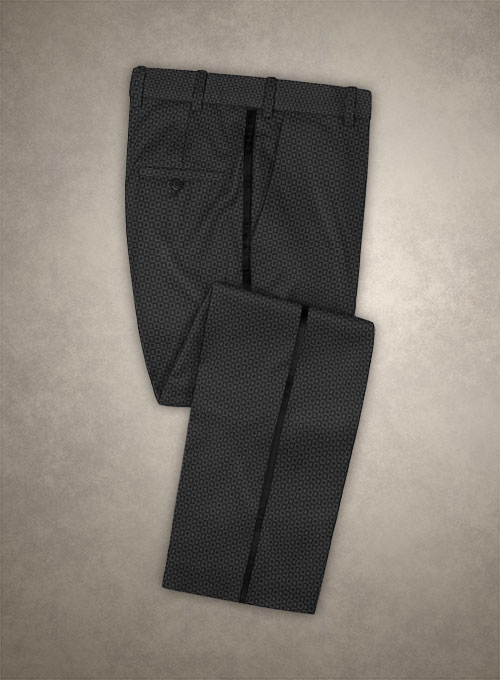 Napolean Black Checks Couture Wool Tuxedo Suit