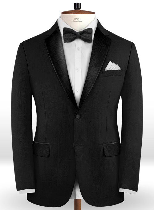 Napolean Black Wool Tuxedo Suit : MakeYourOwnJeans®: Made To Measure ...