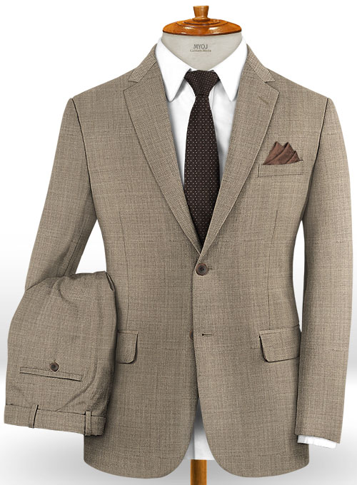 Luka Shawl Suit - Brown Black Wool