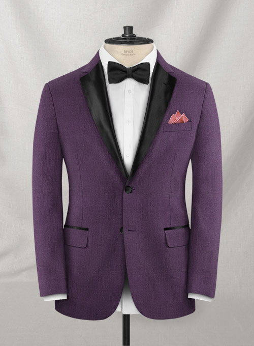 Napolean Purple Wool Tuxedo Suit